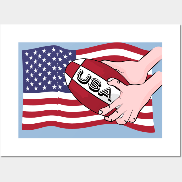 Rugby USA Flag Wall Art by mailboxdisco